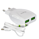 Adapter / Polnac so kabel - iConn Auto ID Lightning - White