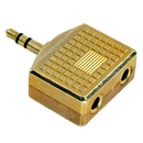 Audio adapter - 3.5mm stereo masko vo dve zenski razdelnik - Gold