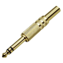 Audio konektor - Gitarski priklucok - Stereo - 6.3mm - Gold