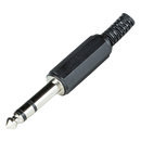 Audio konektor - Gitarski priklucok - Stereo - 6.3mm - Black