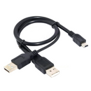 USB Kabel - Mini USB Dual Power - Za Eksteren Disk