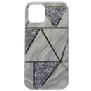 Maska za telefon Iphone 12 / 12 Pro - Abstract White / Silver