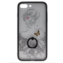 Maska za Telefon iPhone 7 Plus / 8 Plus - Butterfly - Clear/Black