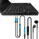 Audio adapter 3.5mm razdelnik za mikrofon i slusalki so kabel ( zenski priklucok ) - Aluminium